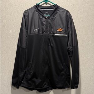 Nike Black Dri-FIT Jacket with Oklahoma State logo
